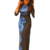 African Flower High Waist Maxi Dress
