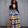 Floral Print High Waist Maxi Skirt Set