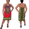 National Totem Red Print African Dress